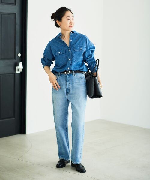 le.coeur blanc / ルクールブラン シャツ・ブラウス | 《軽いシャツ素材》パールボタンデニムシャツ | 詳細28