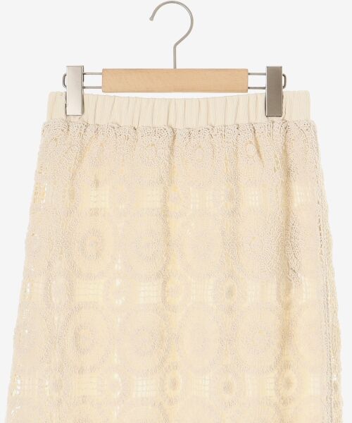 le.coeur blanc / ルクールブラン ロング・マキシ丈スカート | 《手洗い可能》カギ針レースウエストリブスカート | 詳細28