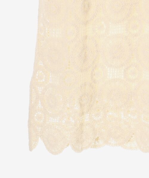 le.coeur blanc / ルクールブラン ロング・マキシ丈スカート | 《手洗い可能》カギ針レースウエストリブスカート | 詳細29