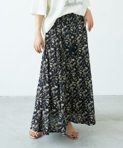 le.coeur blanc / ルクールブラン ロング・マキシ丈スカート | フラワーモチーフフレアスカート