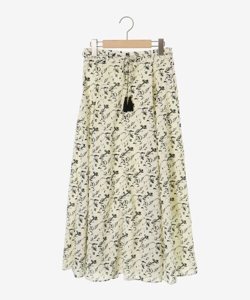 le.coeur blanc / ルクールブラン ロング・マキシ丈スカート | フラワーモチーフフレアスカート | 詳細11