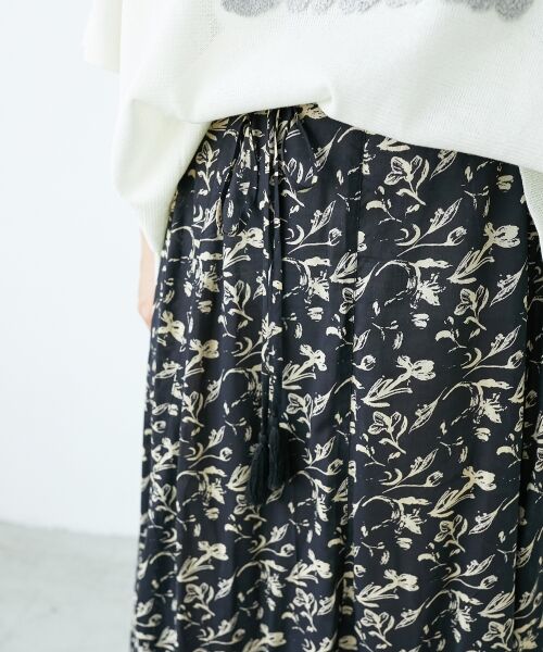 le.coeur blanc / ルクールブラン ロング・マキシ丈スカート | フラワーモチーフフレアスカート | 詳細6