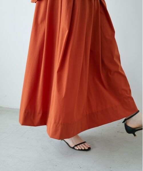 le.coeur blanc / ルクールブラン ロング・マキシ丈スカート | 《接触冷感》ナイロンストレッチタックギャザースカート | 詳細11