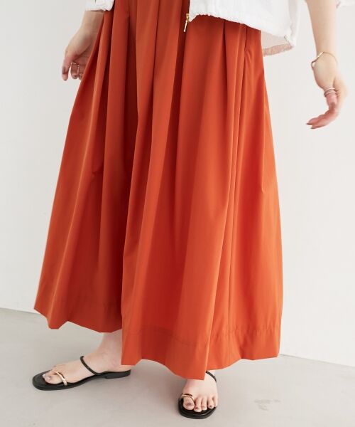 le.coeur blanc / ルクールブラン ロング・マキシ丈スカート | 《接触冷感》ナイロンストレッチタックギャザースカート | 詳細15