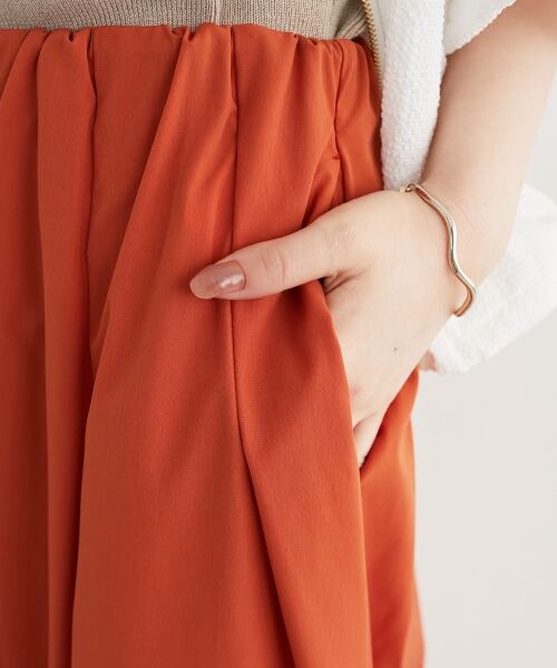 le.coeur blanc / ルクールブラン ロング・マキシ丈スカート | 《接触冷感》ナイロンストレッチタックギャザースカート | 詳細16