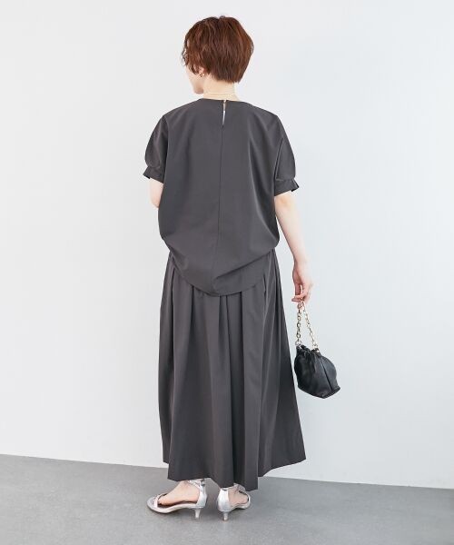 le.coeur blanc / ルクールブラン ロング・マキシ丈スカート | 《接触冷感》ナイロンストレッチタックギャザースカート | 詳細25