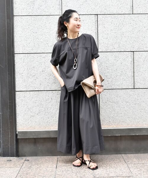 le.coeur blanc / ルクールブラン ロング・マキシ丈スカート | 《接触冷感》ナイロンストレッチタックギャザースカート | 詳細28