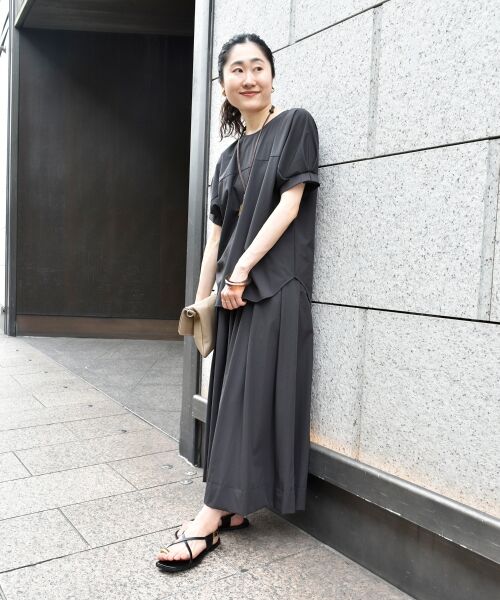 le.coeur blanc / ルクールブラン ロング・マキシ丈スカート | 《接触冷感》ナイロンストレッチタックギャザースカート | 詳細29