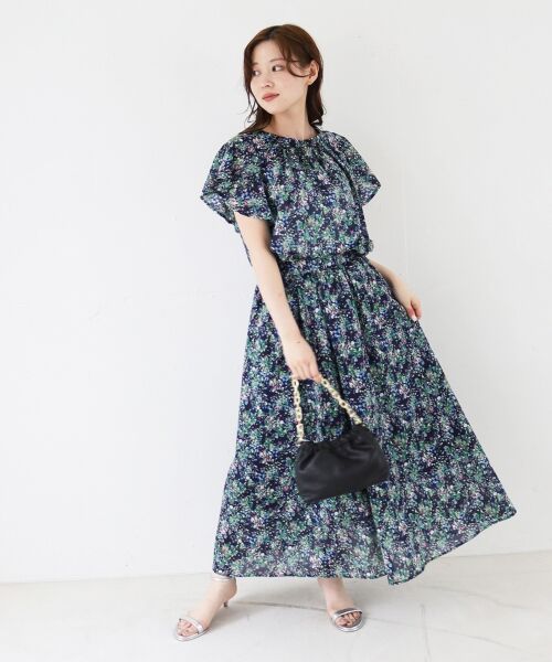 le.coeur blanc / ルクールブラン ロング・マキシ丈スカート | 《手洗い可能》フラワープリントギャザーフレアスカート | 詳細30