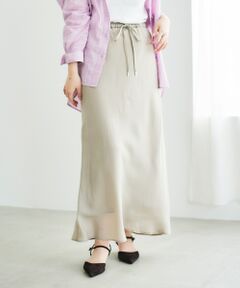 le.coeur blanc / ルクールブラン ロング・マキシ丈スカート | 《手洗い可能》キュプラフィブリルナロースカート