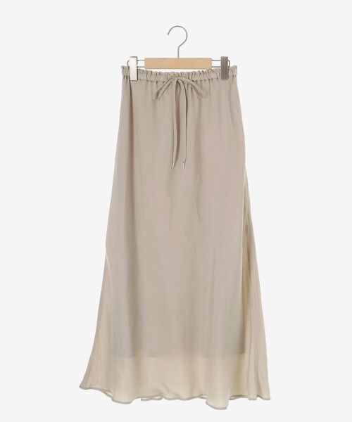 le.coeur blanc / ルクールブラン ロング・マキシ丈スカート | 《手洗い可能》キュプラフィブリルナロースカート | 詳細1