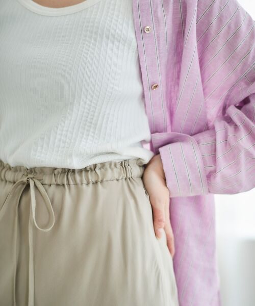 le.coeur blanc / ルクールブラン ロング・マキシ丈スカート | 《手洗い可能》キュプラフィブリルナロースカート | 詳細15