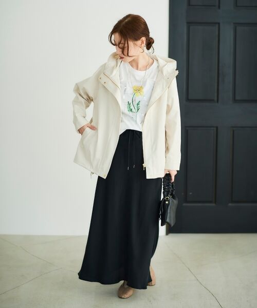 le.coeur blanc / ルクールブラン ロング・マキシ丈スカート | 《手洗い可能》キュプラフィブリルナロースカート | 詳細27