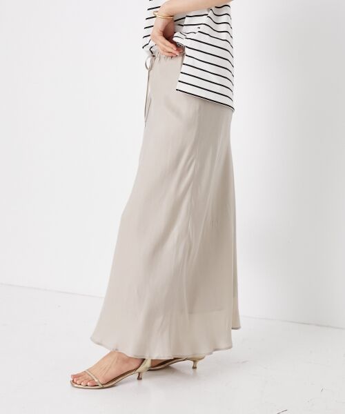 le.coeur blanc / ルクールブラン ロング・マキシ丈スカート | 《手洗い可能》キュプラフィブリルナロースカート | 詳細6