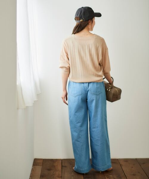 le.coeur blanc / ルクールブラン デニムパンツ | 《軽めな素材で夏も快適》ライトオンスデニムワイドパンツ | 詳細7