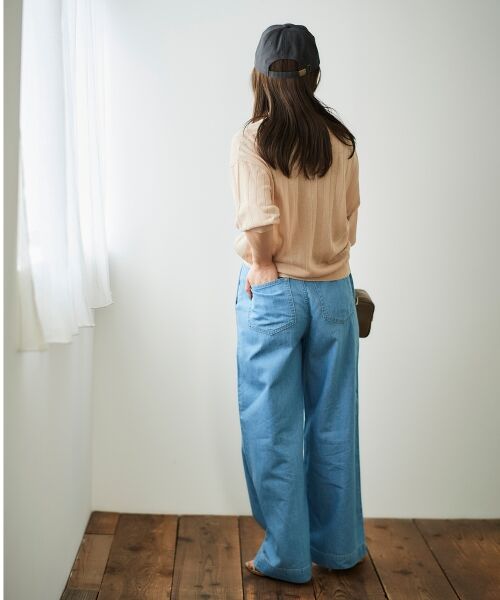le.coeur blanc / ルクールブラン デニムパンツ | 《軽めな素材で夏も快適》ライトオンスデニムワイドパンツ | 詳細8