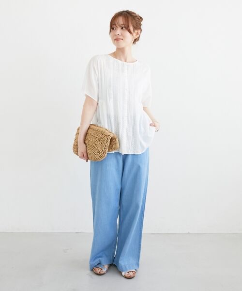 le.coeur blanc / ルクールブラン デニムパンツ | 《軽めな素材で夏も快適》ライトオンスデニムワイドパンツ | 詳細9