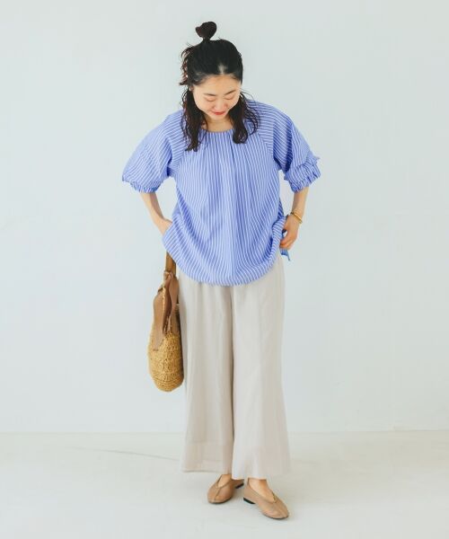 le.coeur blanc / ルクールブラン その他パンツ | 《手洗い可能》シアーワイドフレアパンツ | 詳細13