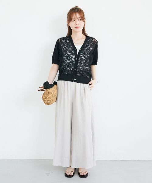 le.coeur blanc / ルクールブラン その他パンツ | 《手洗い可能》シアーワイドフレアパンツ | 詳細15