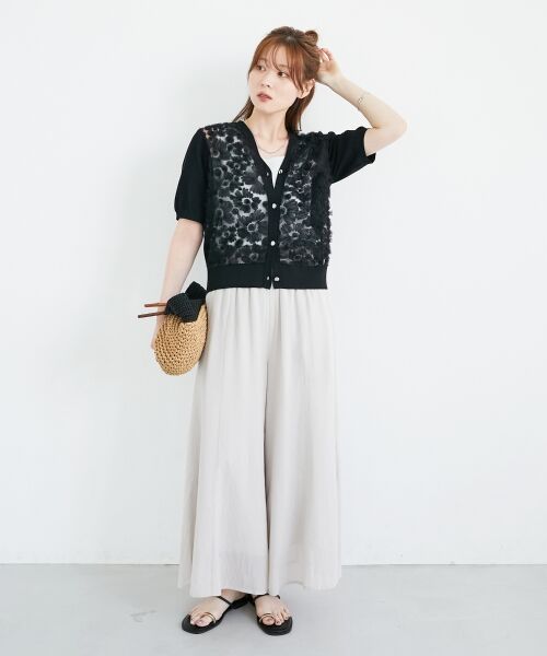 le.coeur blanc / ルクールブラン その他パンツ | 《手洗い可能》シアーワイドフレアパンツ | 詳細16