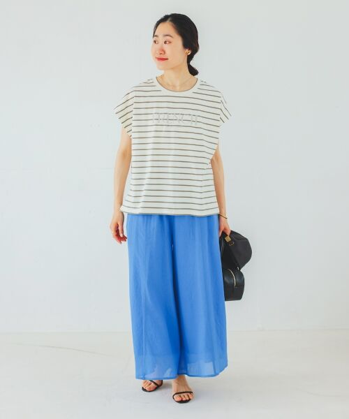 le.coeur blanc / ルクールブラン その他パンツ | 《手洗い可能》シアーワイドフレアパンツ | 詳細3