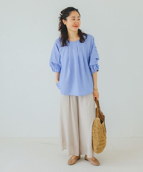 le.coeur blanc / ルクールブラン その他パンツ | 《手洗い可能》シアーワイドフレアパンツ | 詳細9