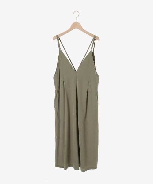 le.coeur blanc / ルクールブラン ロング・マキシ丈ワンピース | ナイロンVネックキャミワンピース | 詳細20