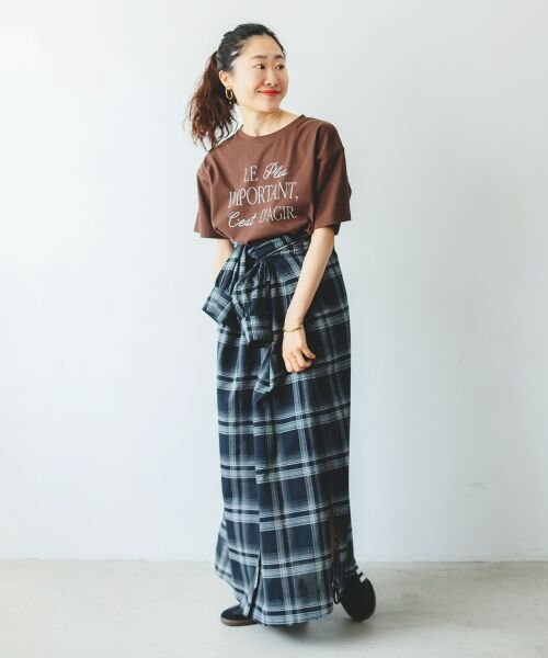 le.coeur blanc / ルクールブラン ロング・マキシ丈ワンピース | シアーチェックシャツワンピース | 詳細2