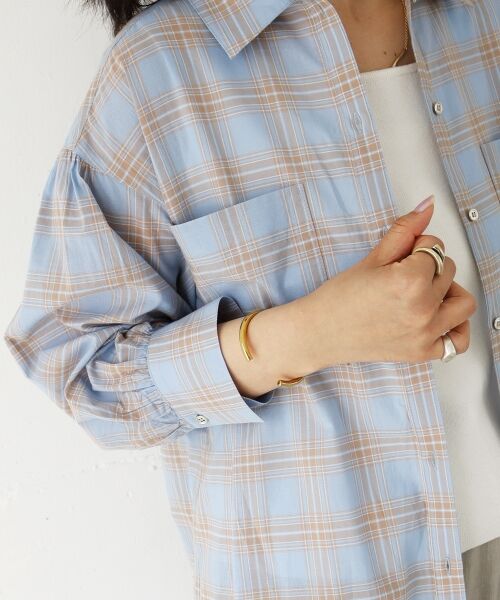 le.coeur blanc / ルクールブラン ロング・マキシ丈ワンピース | シアーチェックシャツワンピース | 詳細27