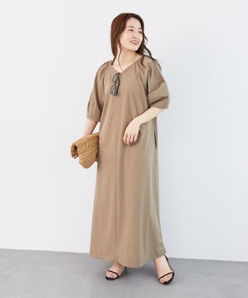 le.coeur blanc / ルクールブラン ロング・マキシ丈ワンピース | 《接触冷感》ナイロンストレッチ2WAYワンピース | 詳細14