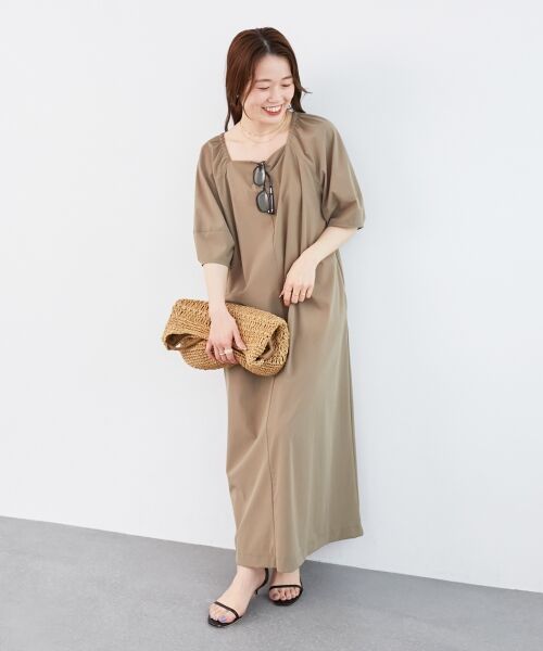 le.coeur blanc / ルクールブラン ロング・マキシ丈ワンピース | 《接触冷感》ナイロンストレッチ2WAYワンピース | 詳細15