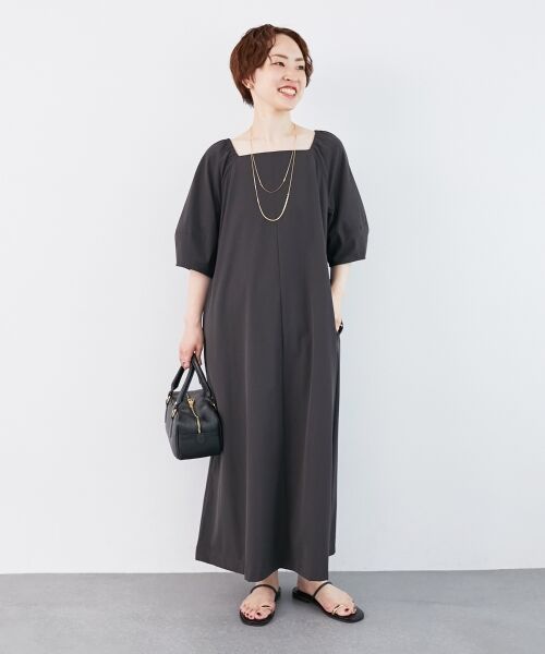 le.coeur blanc / ルクールブラン ロング・マキシ丈ワンピース | 《接触冷感》ナイロンストレッチ2WAYワンピース | 詳細23