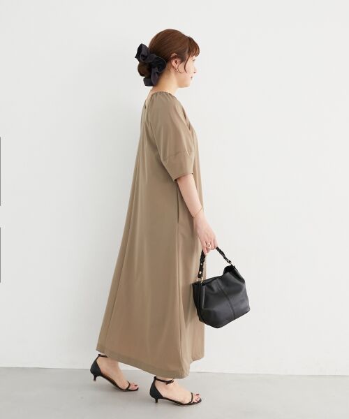 le.coeur blanc / ルクールブラン ロング・マキシ丈ワンピース | 《接触冷感》ナイロンストレッチ2WAYワンピース | 詳細6