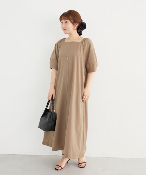 le.coeur blanc / ルクールブラン ロング・マキシ丈ワンピース | 《接触冷感》ナイロンストレッチ2WAYワンピース | 詳細7