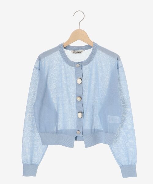 le.coeur blanc / ルクールブラン カーディガン・ボレロ | 《手洗い可能》TORRAZZO DONNAビジュー釦カーデ | 詳細1
