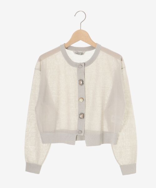 le.coeur blanc / ルクールブラン カーディガン・ボレロ | 《手洗い可能》TORRAZZO DONNAビジュー釦カーデ | 詳細23