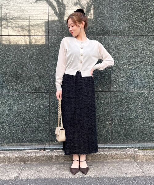 le.coeur blanc / ルクールブラン カーディガン・ボレロ | 《手洗い可能》TORRAZZO DONNAビジュー釦カーデ | 詳細30