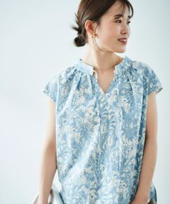 le.coeur blanc / ルクールブラン シャツ・ブラウス | ボタニカルプリントリボンフレンチブラウス
