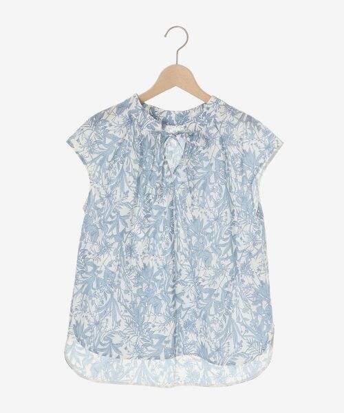 le.coeur blanc / ルクールブラン シャツ・ブラウス | ボタニカルプリントリボンフレンチブラウス | 詳細1