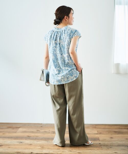 le.coeur blanc / ルクールブラン シャツ・ブラウス | ボタニカルプリントリボンフレンチブラウス | 詳細11