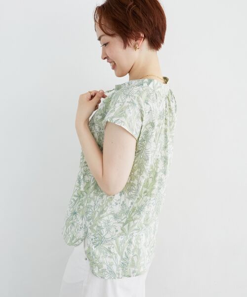 le.coeur blanc / ルクールブラン シャツ・ブラウス | ボタニカルプリントリボンフレンチブラウス | 詳細20