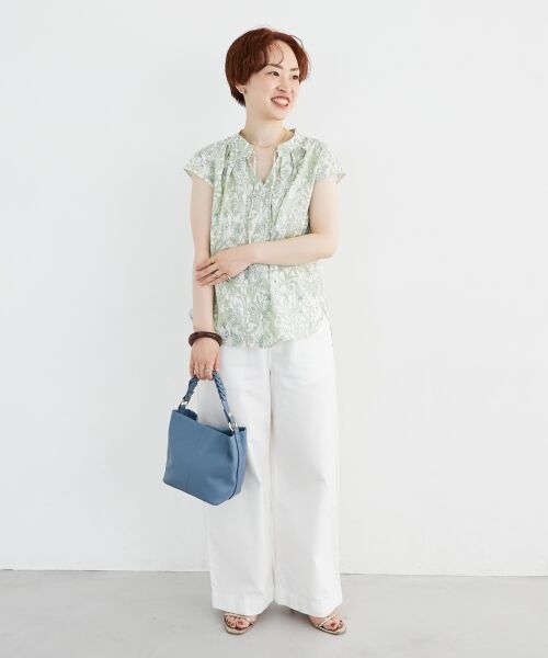 le.coeur blanc / ルクールブラン シャツ・ブラウス | ボタニカルプリントリボンフレンチブラウス | 詳細22