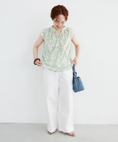 le.coeur blanc / ルクールブラン シャツ・ブラウス | ボタニカルプリントリボンフレンチブラウス | 詳細23