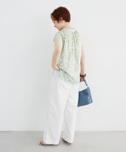 le.coeur blanc / ルクールブラン シャツ・ブラウス | ボタニカルプリントリボンフレンチブラウス | 詳細27