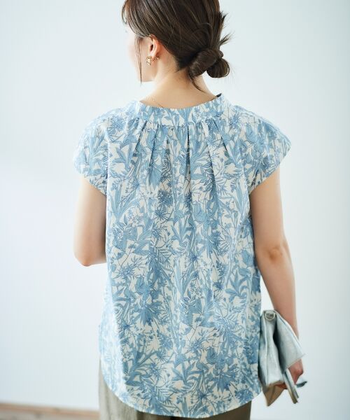 le.coeur blanc / ルクールブラン シャツ・ブラウス | ボタニカルプリントリボンフレンチブラウス | 詳細9