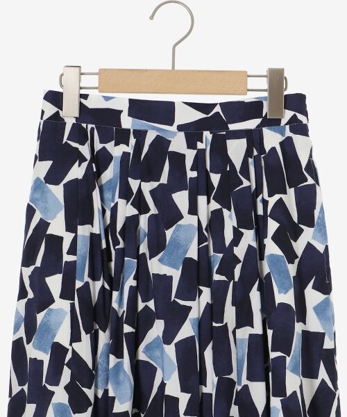 le.coeur blanc / ルクールブラン ロング・マキシ丈スカート | 幾何柄プリントリボン付ロングスカート | 詳細19