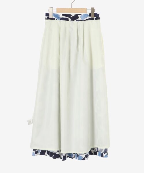 le.coeur blanc / ルクールブラン ロング・マキシ丈スカート | 幾何柄プリントリボン付ロングスカート | 詳細23