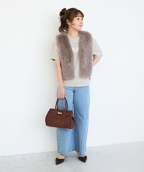 le.coeur blanc / ルクールブラン トートバッグ | スエードスクエアトート | 詳細20