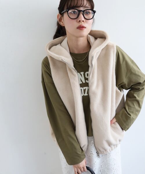 le.coeur blanc / ルクールブラン その他アウター | ファーフードベスト | 詳細10