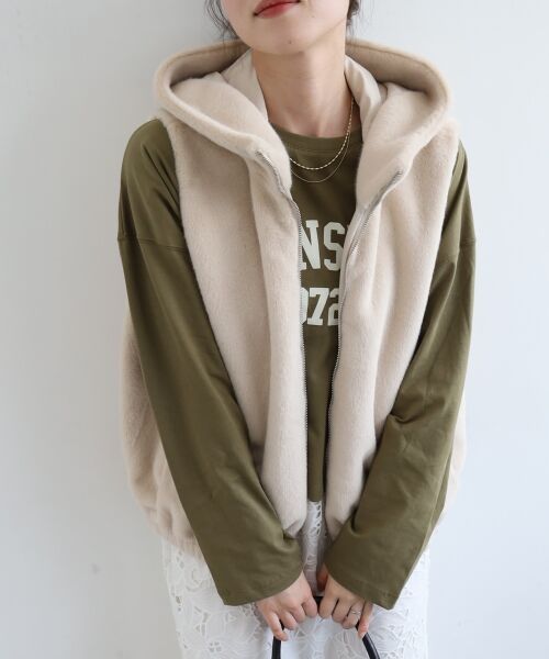 le.coeur blanc / ルクールブラン その他アウター | ファーフードベスト | 詳細11